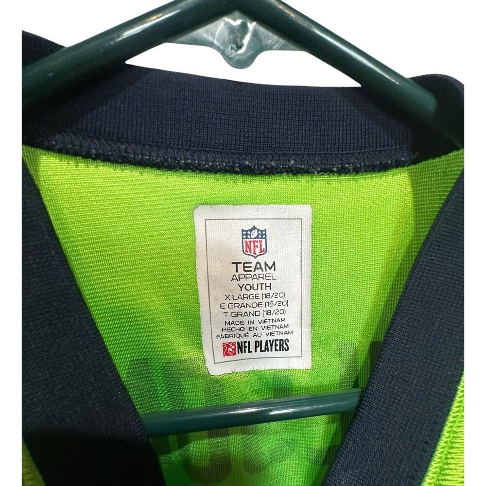 Seattle Seahawks Russell Wilson #3 NFL Youth Extra Large Alternate Jersey Used - Picture 3 of 5